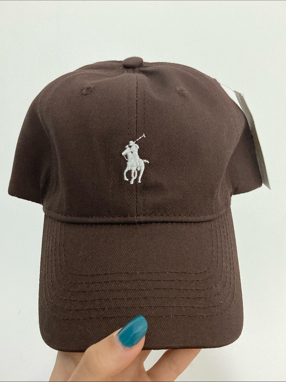 Polo by Ralph Lauren Brown Baseball Cap with White Pony